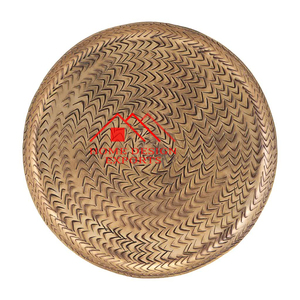 <b>Large</b> Metal Gold <b>Tray</b> for Home Hotels & Restaurants Classic Design Round <b>Large</b> Size Serving <b>Tray</b> for Wedding Decor - Product Image 1