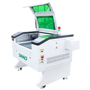 Sihao Novo 7050 Máquina De Corte Da Gravura do laser de vidro 100w CO2 com Resfriador de Água