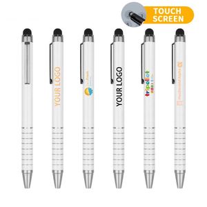 ปากกาโปรโมชั่นแบบ 2-in-1 หัวบอลพร้อมจอสัมผัส ปลายเขียน 1.0 มม. วัสดุโลหะ หมึกหลายสี พร้อมโลโก้สั่งทำได้ - Product Image 1