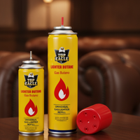 Bouteille de gaz butane en gros pour stockage sûr et stable, recharge de carburant pour briquets de vente au détail en magasin de proximité