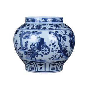 Pot en porcelaine antique chinois avec peinture d'histoire de la scène Guiguzi <span class=keywords><strong>Down</strong></span> the Mountain, vase décoratif en céramique pour la maison - Product Image 1