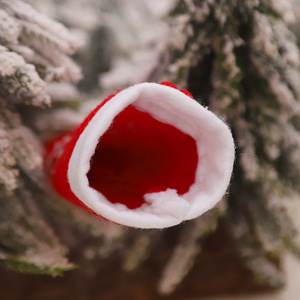 QY Fournitures de décoration de Noël pour la maison et les fêtes, ensemble d'accessoires de table, mini-casquette de Père Noël en tissu non tissé, housses de couteau et fourchette de Noël - Product Image 4