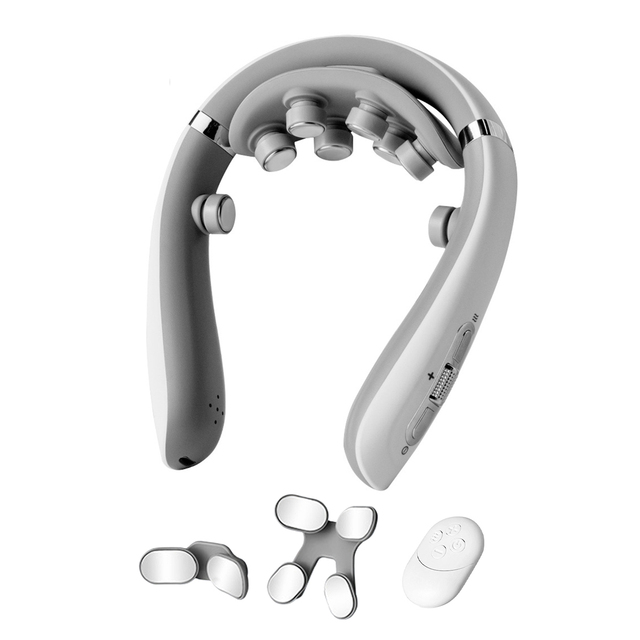 Neck Massage Products Deep Tissue Pressure Point Massage Vibrating Neck and Shoulder Massager Pulse Heating Neck Massage Device