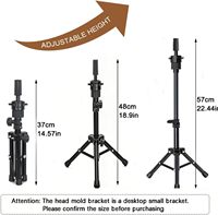 Support de perruque de 23 pouces avec tête, tête de mannequin pour perruque avec trépied, ensemble de tête de mannequin en toile pour la fabrication et la présentation de perruques