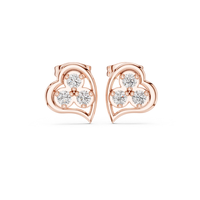Élégantes boucles d'oreilles en diamant de laboratoire en or, scintillantes, pour femmes, pour mariage, fête, bijoux fins, accessoire de mode de créateur