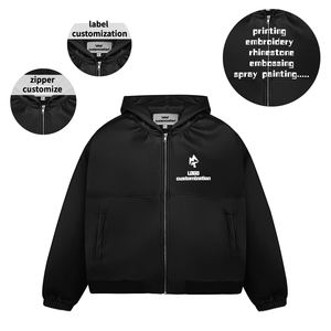 جاكيت دراجات نارية رجالي كاجوال من الجلد الطبيعي، فضفاض، مقاوم للرياح، مطرز، بغطاء للرأس - Product Image 2