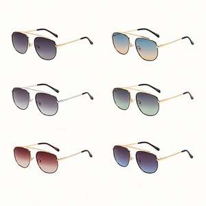 Gafas de Sol Retro de Moda 2022 para Hombre, Montura Grande de Metal, Lentes Degradadas, Gafas de Sol de Piloto para Mujer - Product Image 6