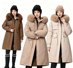 Chaqueta Larga de Algodón para Mujer para Invierno, Nuevo Estilo con Forro Interior Holgado, Chaqueta de Algodón con Capucha para Mujer - Product Image 1