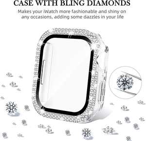 Étui de <span class=keywords><strong>protection</strong></span> pare-chocs en diamant pour <span class=keywords><strong>Apple</strong></span> <span class=keywords><strong>Watch</strong></span> Band 45mm 41mm 40mm <span class=keywords><strong>44mm</strong></span> 38mm 42mm Boîtier de montre pour Iwatch Series 7 6 <span class=keywords><strong>SE</strong></span> 5 4 3 - Product Image 4