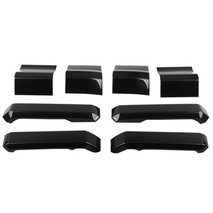 Cubiertas para Manijas de Puerta Ford Raptor, Fibra de Carbono Negra ABS, Acabado Interior, 2015-2020, Adhesivos para Reposabrazos Delanteros y Traseros, Mejora - Product Image 2