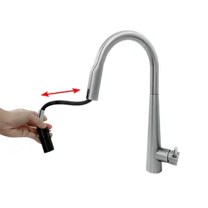 Conception de luxe personnalisée Smart Touch Robinet à capteur de robinets d'eau de cuisine à tirette