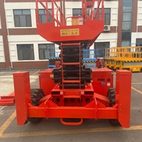 Plateforme élévatrice à ciseaux électrique tout-terrain, plateforme de travail aérien mobile pour chantier, entrepôt, entretien extérieur
