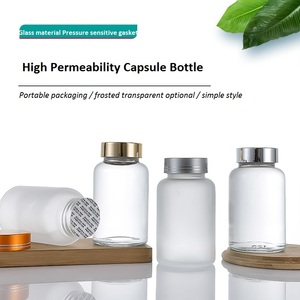 Botella de Vidrio Esmerilado de 100 ml para Productos de Cuidado de la Salud, Botella Farmacéutica para Vitaminas y Píldoras con Tapa de Aluminio - Product Image 2