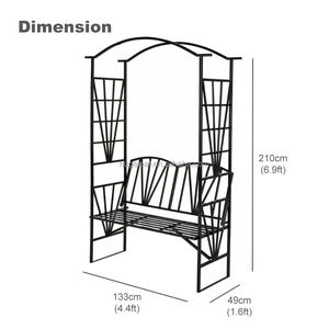 Treillis en métal robuste pour décoration extérieure, résistant à la rouille, pour plantes grimpantes - Product Image 2