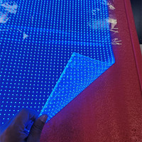 Alışveriş merkezi üzerinde şeffaf Led ekran esnek Led Film kristal ekran windows cam yapıştırıcı led reklam paneli