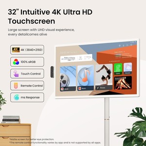 Nuevo Televisor Inteligente Portátil UHD 4K de 32'' de 2.ª Generación con <span class=keywords><strong>16</strong></span> (8+8) GB de RAM + 256 GB + 128 GB, Android <span class=keywords><strong>16</strong></span>, Certificado EDLA, Pantalla Táctil Blanca para 5.3 - Product Image 2