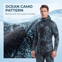 Combinaison de plongée en néoprène Yamamoto 3 mm camouflage deux pièces à cellules ouvertes pour la pêche sous-marine