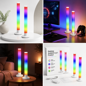 Barres lumineuses LED intelligentes RVB à intensité variable avec synchronisation musicale et contrôle par application pour salle <span class=keywords><strong>de</strong></span> jeux, décoration intérieure, Tuya Wifi, couleurs personnalisables, veilleuse <span class=keywords><strong>de</strong></span> bureau - Product Image 3