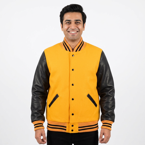 Custom Cropped Varsity <b>Baseball</b> <b>Jacket</b> <b>for</b> Women High Street Style with Stand Collar CollegeBaseballjacket <b>for</b> <b>men</b> - Product Image 1