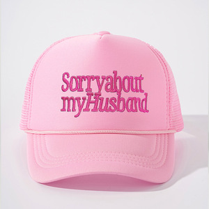 Wholesale Premium Foam Embroidered Trucker <strong>Hat</strong> 5-Panel Raiders Cap Snapback <strong>Hat</strong> for Women - Product Image 6