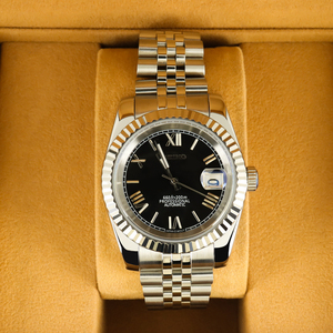 Montre pour homme de luxe, article tendance, étanche 3ATM, acier inoxydable, automatique, mécanique, cadran à aiguilles, verre saphir - Product Image 2