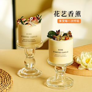 Bougie parfumée Changying en forme de tasse, en cire de soja, faite à la main, parfum floral, décoration d'intérieur, cadeau - Product Image 3