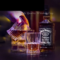 Tasse en verre de qualité supérieure simple tasse à boire de whisky haut de gamme gobelet à whisky verrerie en cristal