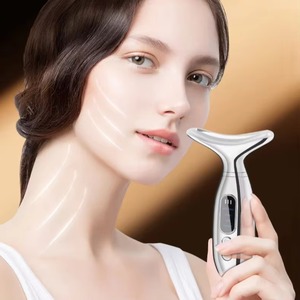 New Electroplating Vibration Hot Compress Face Beauty Device Portable Home Neck Personal Care Skin Firming Beauty Instrument - Product Image 1