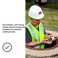 Ruban isolant en caoutchouc 3M 2228 S, ruban d'étanchéité personnalisé simple face, imperméable, pour fils de terre