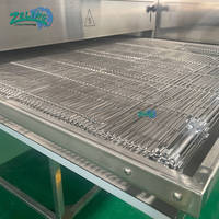Nouveau four à pizza industriel à gaz de 32 pouces en acier inoxydable avec chaîne de convoyeur continue et machine de cuisson à convection 3D