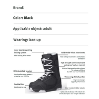 Bottes de neige antidérapantes à lacets pour sports d'hiver, en tissu PU imperméable, avec semelle intérieure amortissante, idéales pour la randonnée et la raquette – Vente chaude