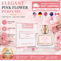 Parfum Fleur Rose 50ml – Spray Floral Longue Durée, Senteur Fraîche et Élégante pour Femme – Expédition depuis l'Entrepôt International