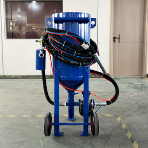 DB 100L Chariot <span class=keywords><strong>mobile</strong></span> portable industriel Sableuse de brunissage automatique sans poussière avec nettoyage manuel - Product Image 1