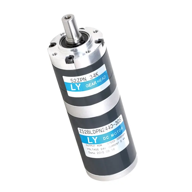 Yüksek tork 52mm planet DİŞLİ motor bldc motor fırçasız planet dişli şanzıman ile