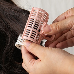 Gloway Diy herramientas de peluquería Juego de 2 pinzas para el cabello esponjosas para el cabello perezoso flequillo rodillo rizador rodillos para el cabello de autoagarre con clavija - Product Image 5