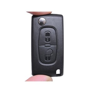 Guscio chiave remoto a 2 pulsanti con lama HU83, batteria su circuito stampato, senza Transponder per Peugeot, Citroen, Berlingo, Fiat - Product Image 1