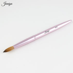 Fabricante de brochas de uñas, venta al por mayor, mango de Metal rosa, brocha acrílica <span class=keywords><strong>Original</strong></span> <span class=keywords><strong>Kolinsky</strong></span> puro para decoración de uñas para salón de uñas - Product Image 3