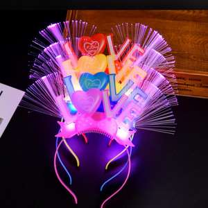<strong>Year</strong> Led <strong>Headband</strong> Optical Fiber LED Flashing <strong>Headband</strong> <strong>2023</strong> Happy <strong>New</strong> with Crown Party Costume Plastic Party Accessories RGB 40g - Product Image 4
