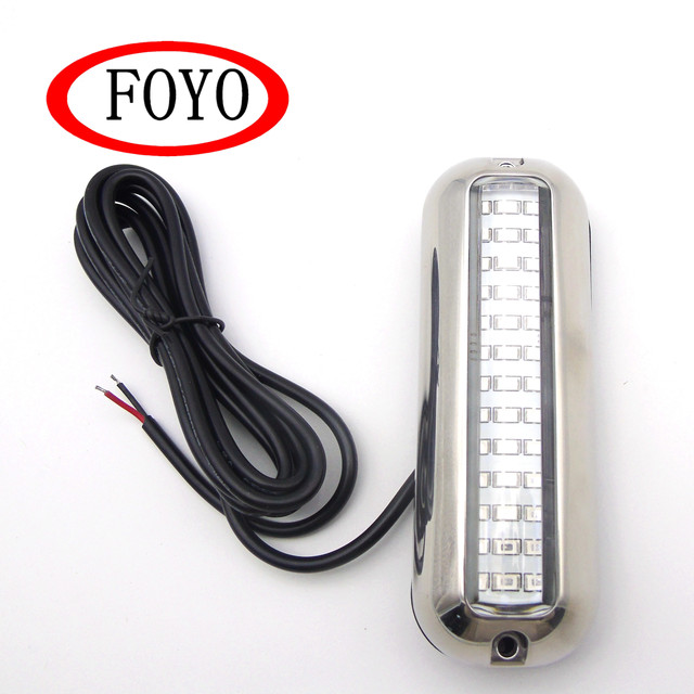 FOYO 10-30 VDC Marine Boat LED Underwater Lights for Ship & Pontoon Steel Construction White