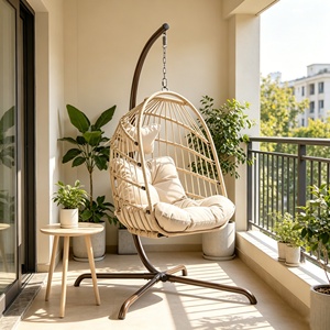 Chaise suspendue en rotin PE, vente en gros directe d'usine, <span class=keywords><strong>pas</strong></span> <span class=keywords><strong>cher</strong></span>, détachable et pliable, pour terrasse et jardin - Product Image 3