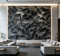 Papier peint mural effet 3D, roche abstraite fissurée, pour zone de réception, bureau et salle d'exposition
