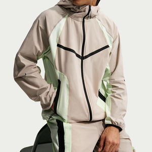 Trajes Deportivos <span class=keywords><strong>para</strong></span> <span class=keywords><strong>Hombre</strong></span> de Todas las Temporadas, con Bloques de Color, Tela Elástica, Resistentes al Viento, de Secado Rápido, con Capucha y Cremallera, Ligeros, <span class=keywords><strong>para</strong></span> Montaña y Aire Libre - Product Image 2