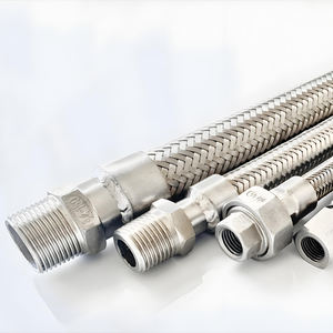 Tubo Flessibile Antideflagrante in Acciaio Inox 304 Intrecciato per Rubinetto Monoforo Caldo e Freddo con Testa <span class=keywords><strong>a</strong></span> Punta Singola - Product Image 2