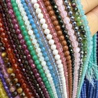 Collier de perles d'espacement facettées en Lapis Lazuli de 2-4 mm |   Pierre naturelle en brins séparés pour bijoux DIY, fourniture en gros, marque Xinzhuang