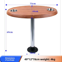 Table de thé pour yacht, Table basse, Bouée, Restaurant aquatique, Table ovale, Planche, Table à manger, Accessoires de bateau, Table ronde pour yacht