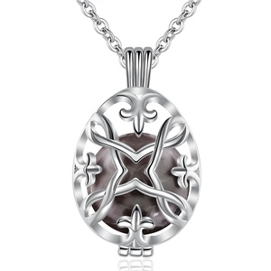 Chime música Angel bola llamada medallón collar de corazón hueco aromaterapia collar de difusor del aceite esencial - Product Image 4