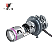 Y70--H4 Nouveau phare de moto à LED super lumineux en aluminium mini H4 110W 11000LM avec lentille de projecteur, étanche IP65