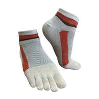 Vente en gros de chaussettes de sport en coton à 5 orteils fendus personnalisées Chaussettes de course à 5 doigts pour hommes