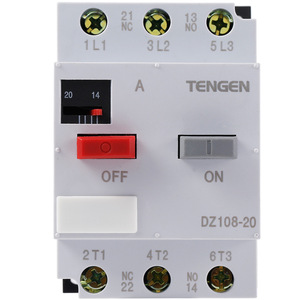 เท็นเก้น DZ108-20 มอเตอร์ป้องกันวงจรเบรกเกอร์ 3P 20A สามเฟส 380V สวิตช์ป้องกันการโอเวอร์โหลดและไฟฟ้าลัดวงจร - Product Image 1