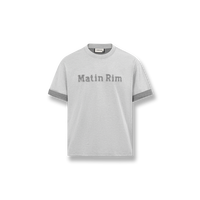 T-shirt Homme 240g en Jersey Vintage Lavé, Mélange Polyester/Coton, Broderie Contrastante, Col Rond, Manches Courtes, Coupe Ample, Décontracté, Respirant, Séchage Rapide